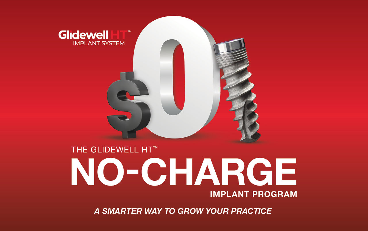 What is the Glidewell HT No-Charge Implant Program