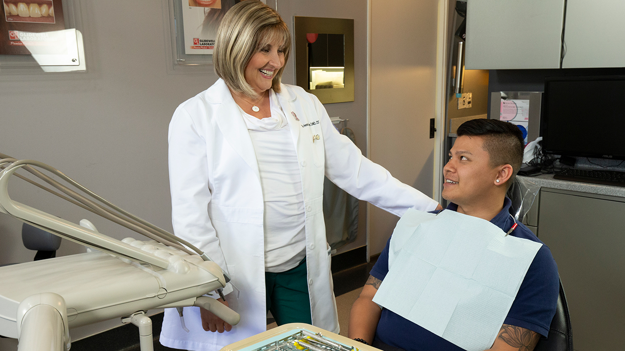 Dr Muresan with patient