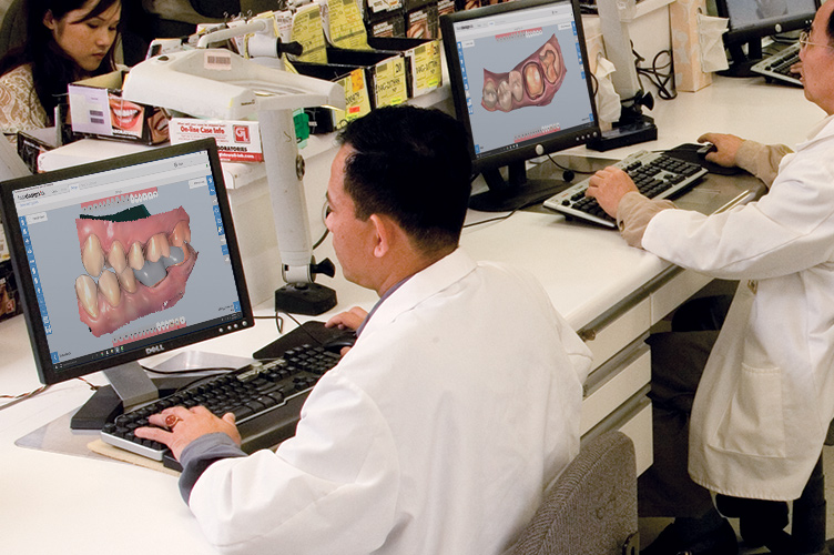 glidewell research and development people working on computers