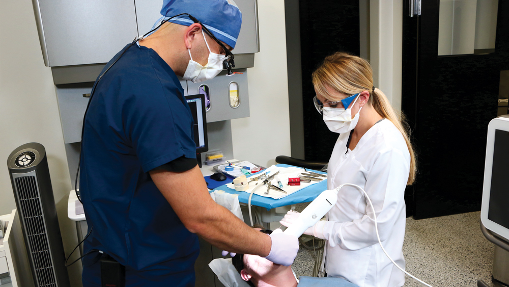 Full-arch scans were taken with a TRIOS® intraoral scanner on patient