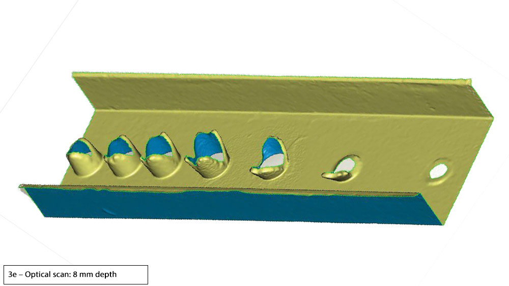 Figure 3e: Optical scan: 8 mm depth