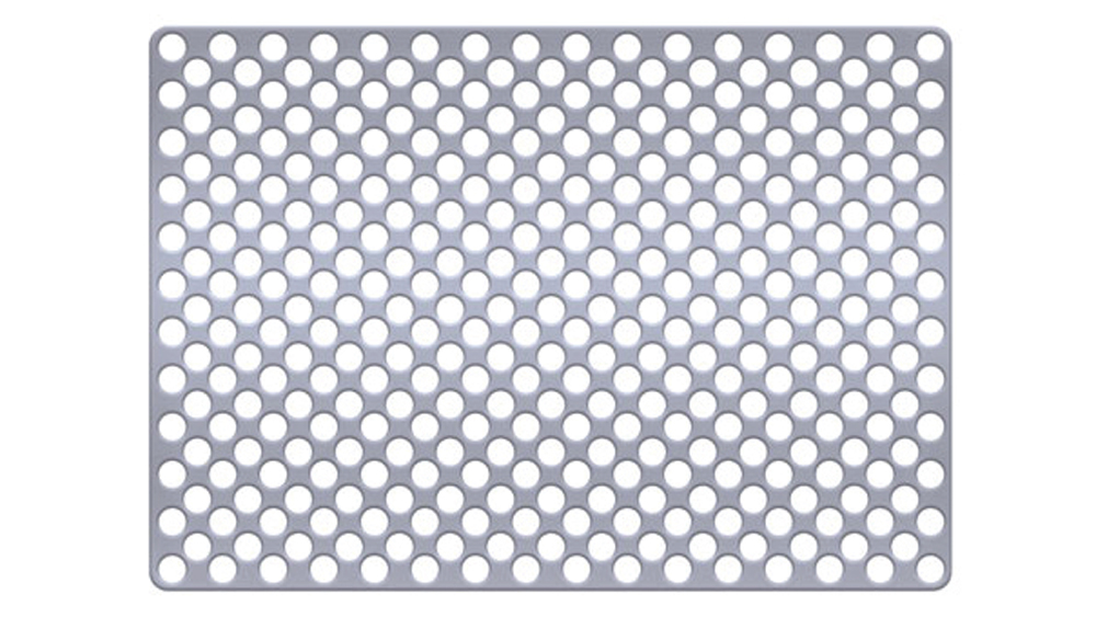 Figure 4a: Titanium mesh membranes have holes incorporated within the mesh