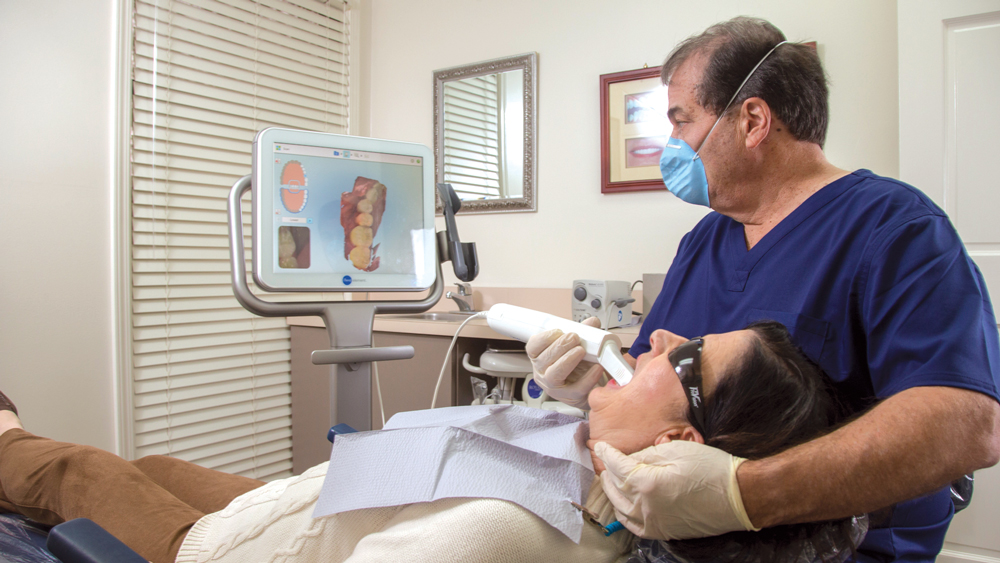 Dr. Bruce LeBlanc using glidewell.io on a patient