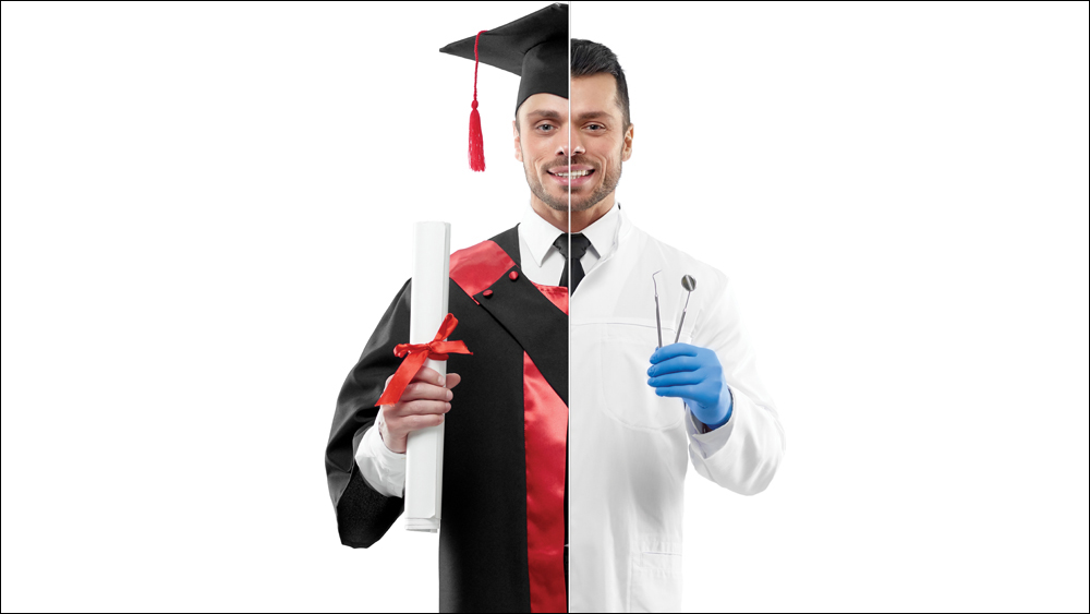 graduate by day, dentist by night