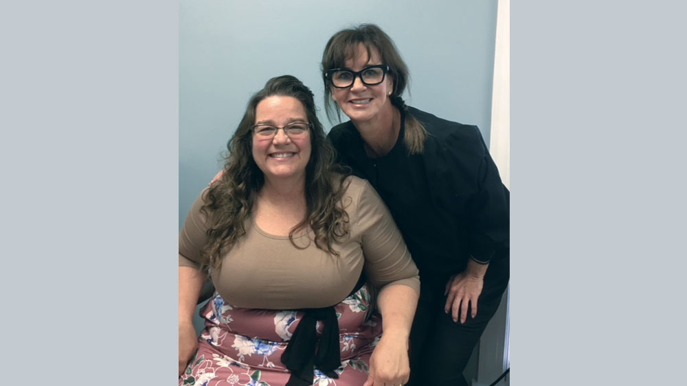 Rebecca A. with Dr. Haley