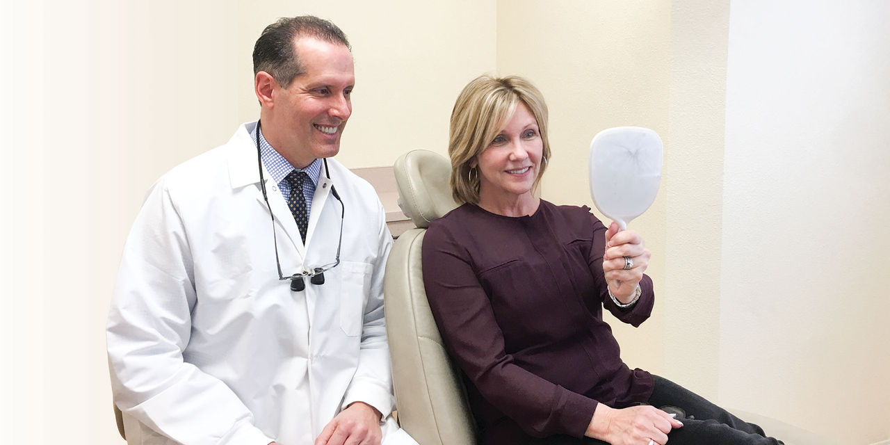 Dr. Christopher Pescatore and patient