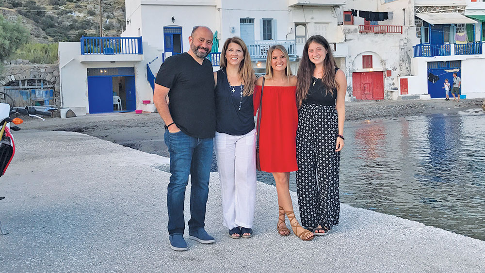 Mike on a family vacation in Milos, Greece