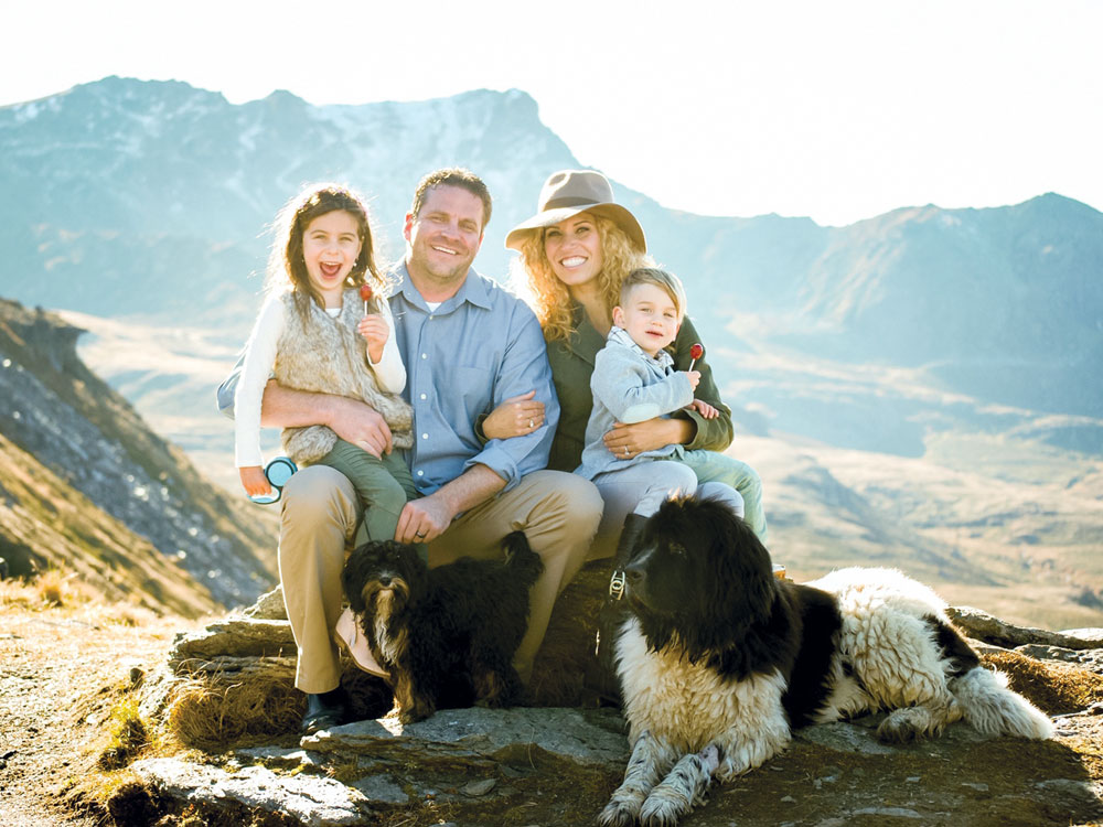 family out in the mountains