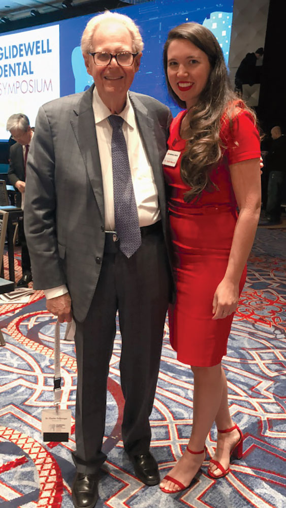 Dr. Manalili with implant pioneer Dr. Jack Hahn at the 2018 Glidewell Dental Symposium.