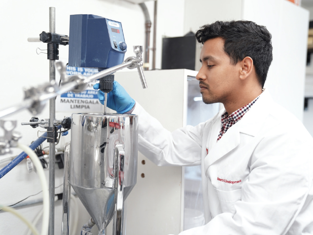 A Glidewell lab worker fabricating zirconia materials