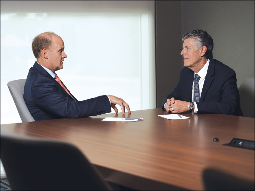 Dr. Resnik with Dr. Neil Park, vice president of clinical affairs at Glidewell