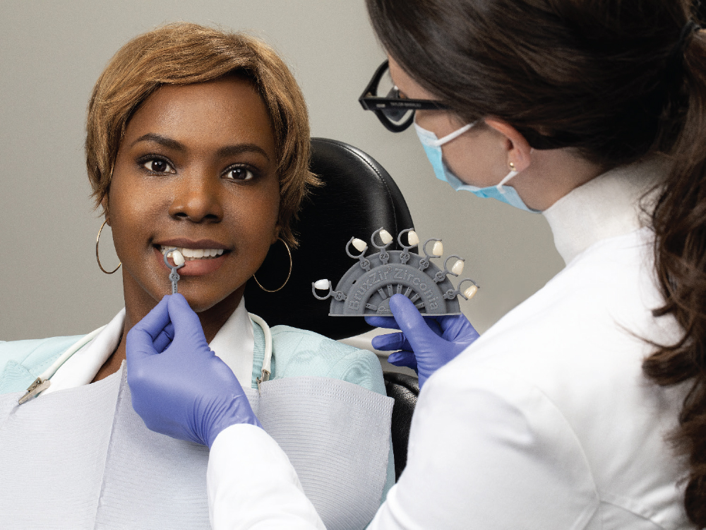 Patient with BruxZir Shade Guide