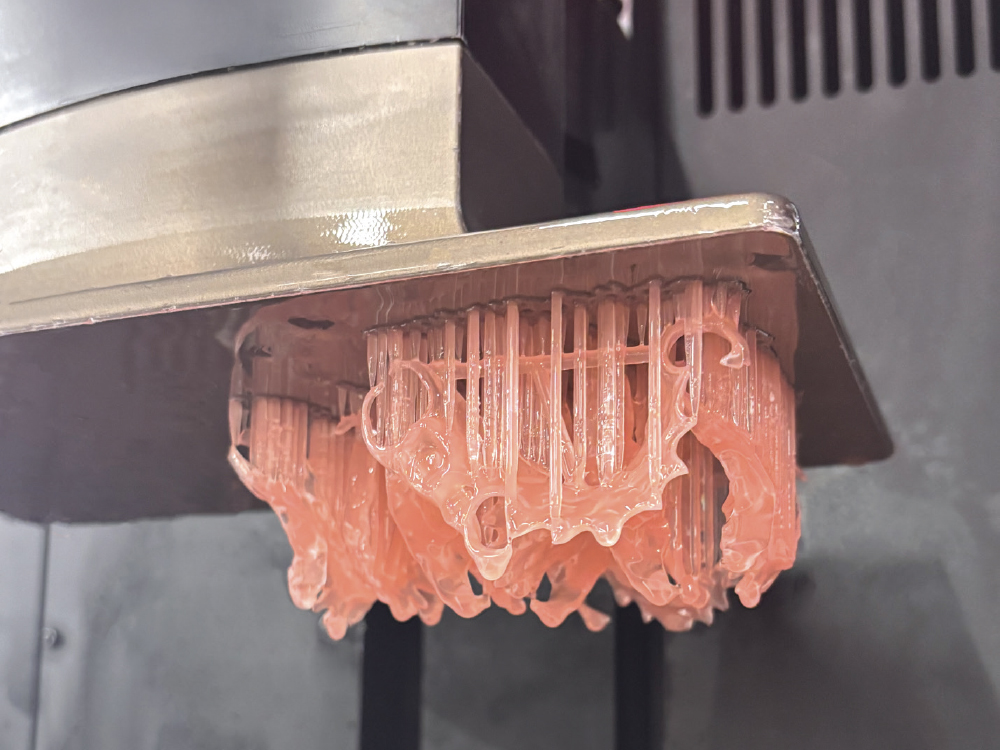 Light curing partial base