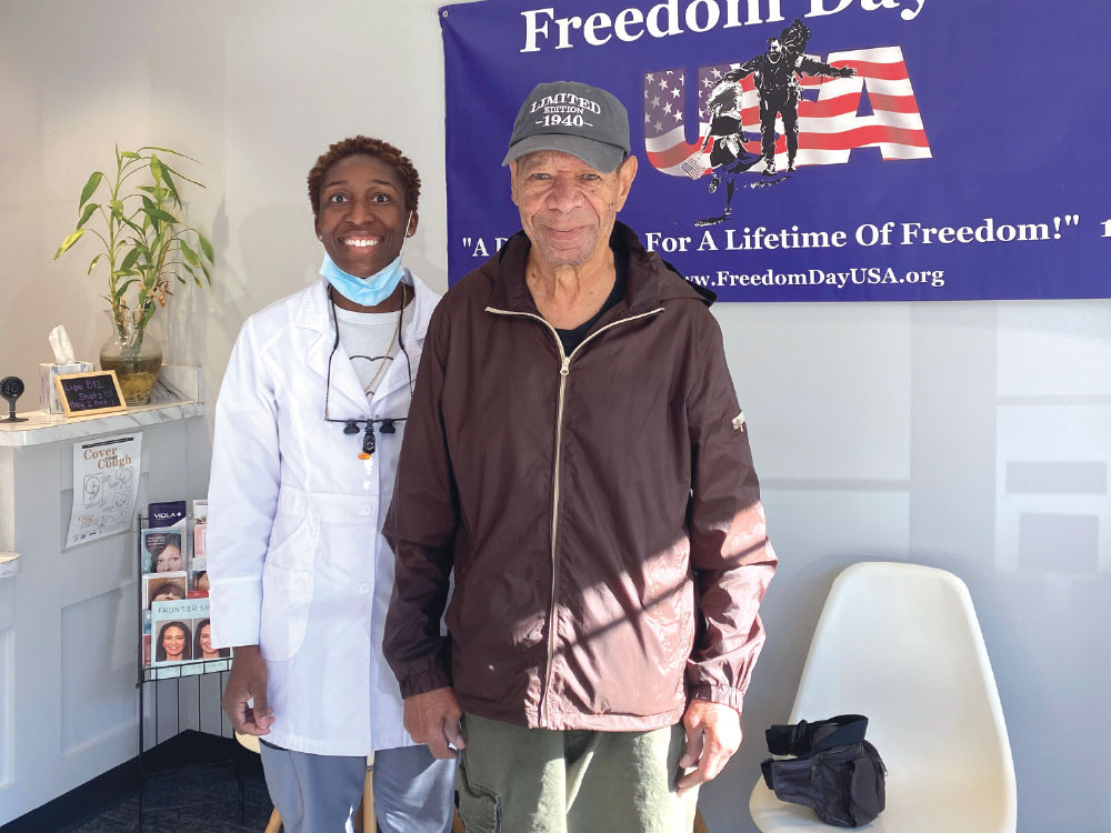 Dr. Garrison-Jeter hosts an annual event at her practice, where she provides free dental services like exams, X-rays, cleanings, fillings and extractions to military veterans and Reserve/National Guard members