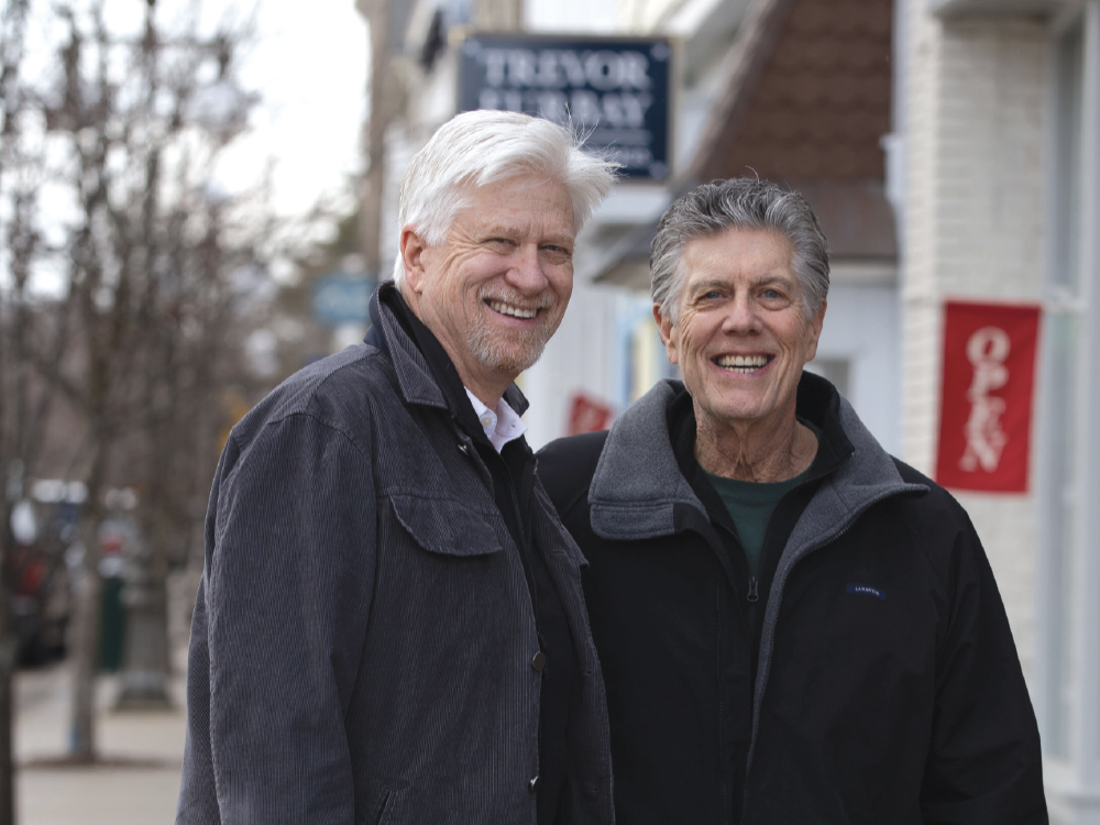 Dr. Timothy Kosinski gives Dr. Neil Park a tour of Harbor Springs, Michigan.