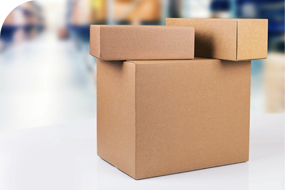 stack of packed boxes